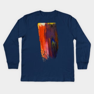 Jewel Tone Paint Smear Kids Long Sleeve T-Shirt